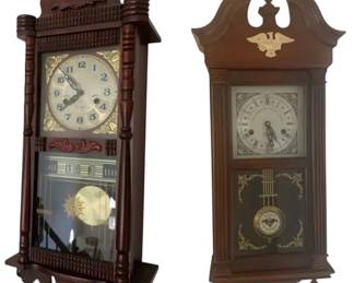 American Eagle 200th Anniversary Clock & 31-Day Pendulum Clock, 2-Pc Lot