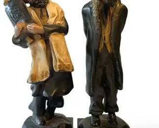 Vintage Jewish Figures – Pair of Traditional Jewish Men with Display Bases