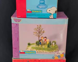 Department 56 Peanuts Christmas Animated Figures Lot In Boxes