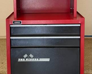 Classic Homak 2Piece Red Rolling Tool Chest Combo Loaded with Tools