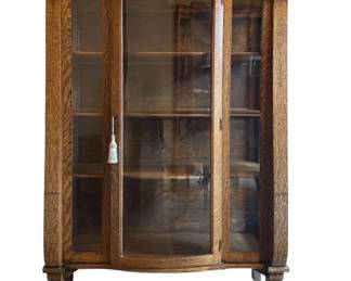  02 Antique QuarterSawn Tiger Oak Cabinet Striking Piece