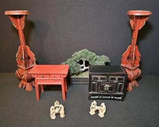 Vintage Asian Decorative Collectibles, Miniatures  Accents