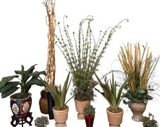 Statement Designer Faux Botanicals  Andrea Sadek  More Rustic Terracotta Planters