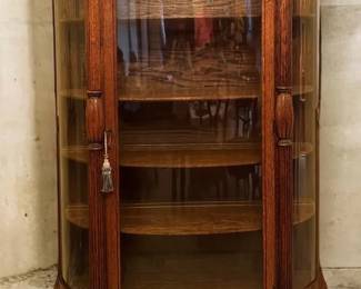 Charming Antique Display Cabinet Great Shape w Timeless Elegance