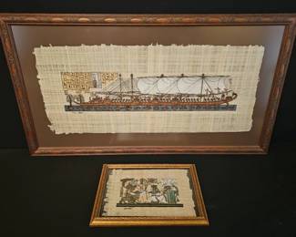 Instant Egyptian Gallery Wall 8Piece Epic HandPainted Papyrus Art Collection