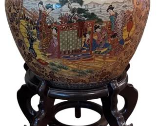 Satsuma Fish Bowl  Heavy Glazed Awesome Planters