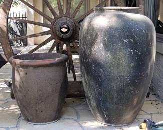 Turn Your Patio Into a Rustic Sanctuary Heavy Ceramic Garden Urns
