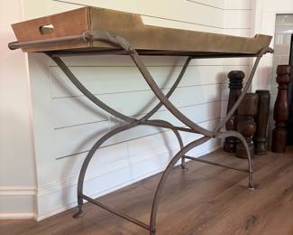 A1 - $100. E.T. Tobey Company Planters Console Table. Measures 48" x 18" x 31.25" tall. Tray does lift off the stand. In excellent condition.