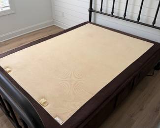 A3 - $500. ADJUSTABLE BASE ONLY. NuFlex Foundation by Simmons. Adjustable Queen Base. Adjusts head & feet and has a 10, 20, 30 minute massage feature. Also has a plugs and remote holders on both sides. Please have 2 strong people to move!