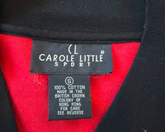 A93 - $30. Vintage Carole Little Glitzy Embellished Zip-Front Sweatshirt. Size small.