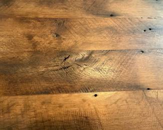 A4 - $750. Custom Made Farmhouse Style Dining Table. Made from Wood Reclaimed from NC Barns. Measures 89.5" x 40" x 30" tall. Very sturdy! Overall excellent condition - made from reclaimed wood so it does have some natural imperfections.