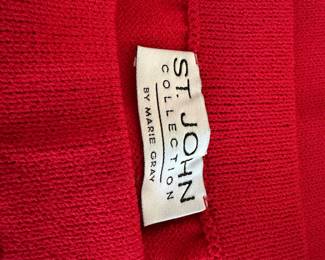 A90 - $150. St. John Collection by Marie Gray. Cardigan size S. Skirt size 8.