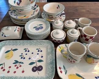 A52 - $225. 32 Pc. Hartstone Pottery Fruit Set.