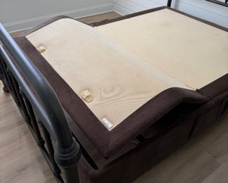 A3 - $500. ADJUSTABLE BASE ONLY. NuFlex Foundation by Simmons. Adjustable Queen Base. Adjusts head & feet and has a 10, 20, 30 minute massage feature. Also has a plugs and remote holders on both sides. Please have 2 strong people to move!