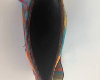 A32 - $30. Pendleton Woolen Mills "Chief Joseph" Wool Crossbody Bag. Removable strap has wear. Measures 10" x 7.5". Overall good condition.