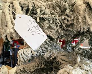 A79 - $60. 7.5' Berkshire Flocked Pine Christmas Tree.