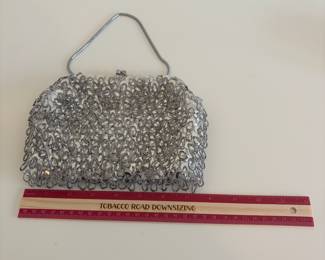 A47 - $20. Vintage Clutch "Handmade in Hong Kong". Measures 7.5" x 6".