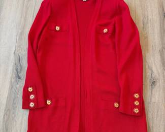 A90 - $150. St. John Collection by Marie Gray. Cardigan size S. Skirt size 8.