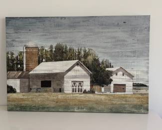 A27 - $20. "Western Plain-Store" Canvas Wall Print. Measures 36" x 24".