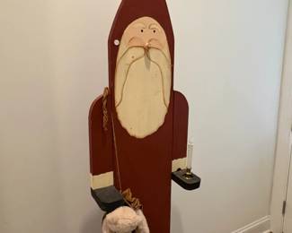 A83 - $40. Wooden Santa. Measures 18" wide x 67" tall.