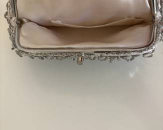 A47 - $20. Vintage Clutch "Handmade in Hong Kong". Measures 7.5" x 6".