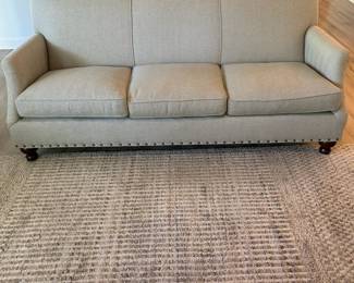 A5 - $550. Kincaid Sofa & Ottoman. Measures 82.5" x 36.5" x 38.5" tall. Ottoman Measures 48.5" x 24.5" x 18.5" tall. Cushions show minor pilling - overall very good condition.