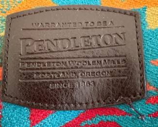 A32 - $30. Pendleton Woolen Mills "Chief Joseph" Wool Crossbody Bag. Removable strap has wear. Measures 10" x 7.5". Overall good condition.