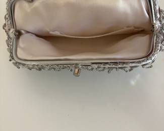 A47 - $20. Vintage Clutch "Handmade in Hong Kong". Measures 7.5" x 6".