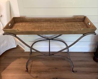 A1 - $100. E.T. Tobey Company Planters Console Table. Measures 48" x 18" x 31.25" tall. Tray does lift off the stand. In excellent condition.