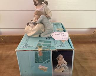 A20 - $20. Lladro "Little Sister" Figurine #1535. Measures 6.75" tall. *Missing a finger.* Includes original box.