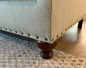 A5 - $550. Kincaid Sofa & Ottoman. Measures 82.5" x 36.5" x 38.5" tall. Ottoman Measures 48.5" x 24.5" x 18.5" tall. Cushions show minor pilling - overall very good condition.