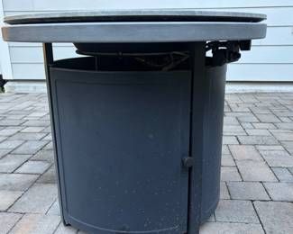 A36 - $60. Garden Treasures Propane Fire Pit with Enduro Top Lid.