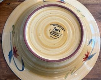 A51 - $30. 9 Pc. Pier 1 Pasta Set. 1 large Serving Bowl and 8 Plates.