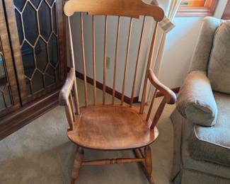 Wooden Windsor rocking chair