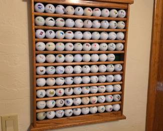 Golf Ball Display Cabinet with Golf Balls