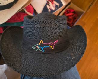 Black Greg Norman shark golf hat
