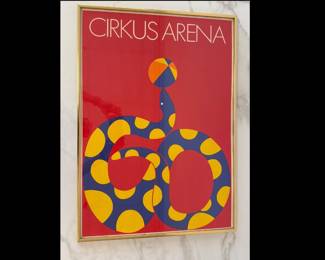 Lot 8908 Vintage Per Arnoldi Cirkus Arena Danish Poster Art