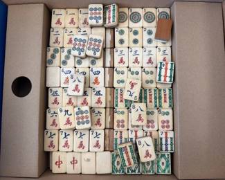 Lot 8959 Vintage Mahjong Game Tiles