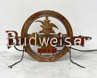 Lot 9006 1930s40s AnheuserBusch Budweiser Preferred Everywhere Neon Bar Sign Vintage Advertising