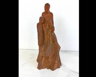 Lot 8724 Family of Five Clay Art Sculpture