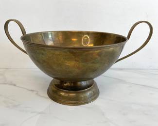 Lot 8937 Vintage Footed Brass Pedestal Compote Bowl
