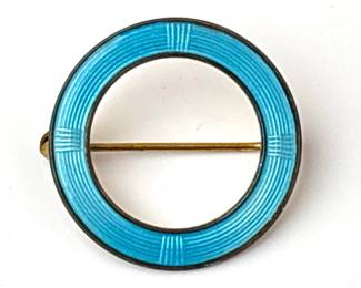 Lot 8970 Norway Sterling Silver Circle Brooch Jewelry