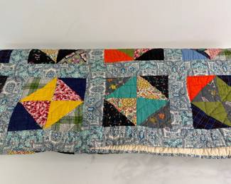 Lot 8814 Vintage Hand Stitched Patchwork Quilt