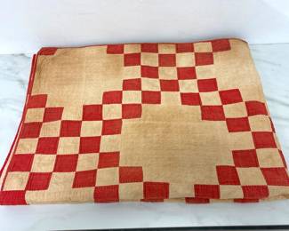 Lot 9126 Antique Irish Chain Handstitched Quilt