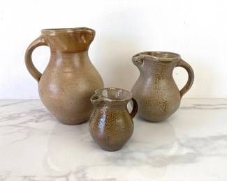 Lot 9015 Mark Hewitt NC Pottery Stoneware Pitchers
