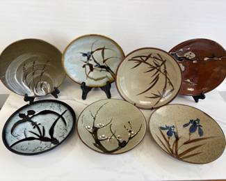 Lot 8744 Vintage Mashiko Japanese Pottery Plates