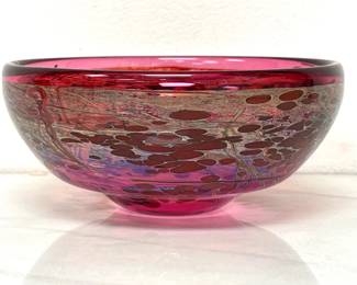 Lot 9115 Handblown Signed Art Glass Bowl