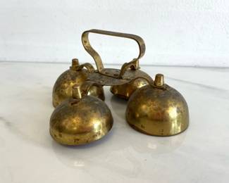 Lot 8827 Bevin Bros Vintage Church Communion Brass Bells