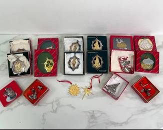 Lot 9073 Vintage Gorham Reed Barton Christmas Ornaments