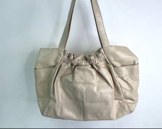 Lot 8717 Hobo International Gathered Leather Shoulder Bag Purse